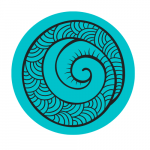 jade colored organic spiral